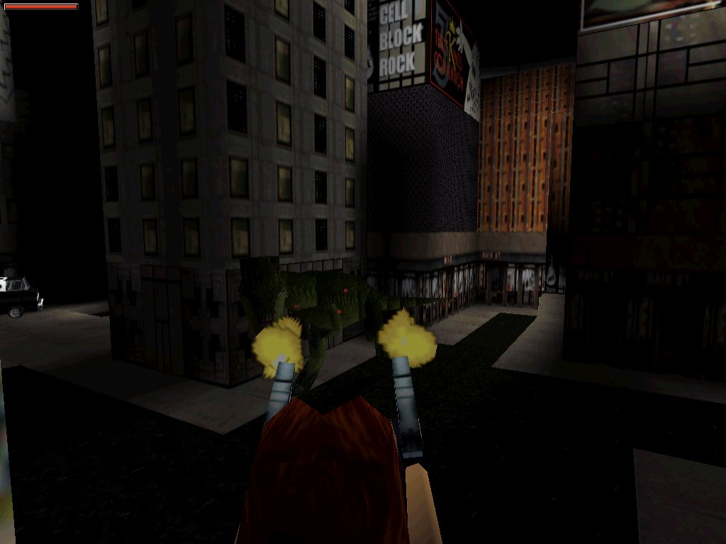 Not cool, a T Rex on the run